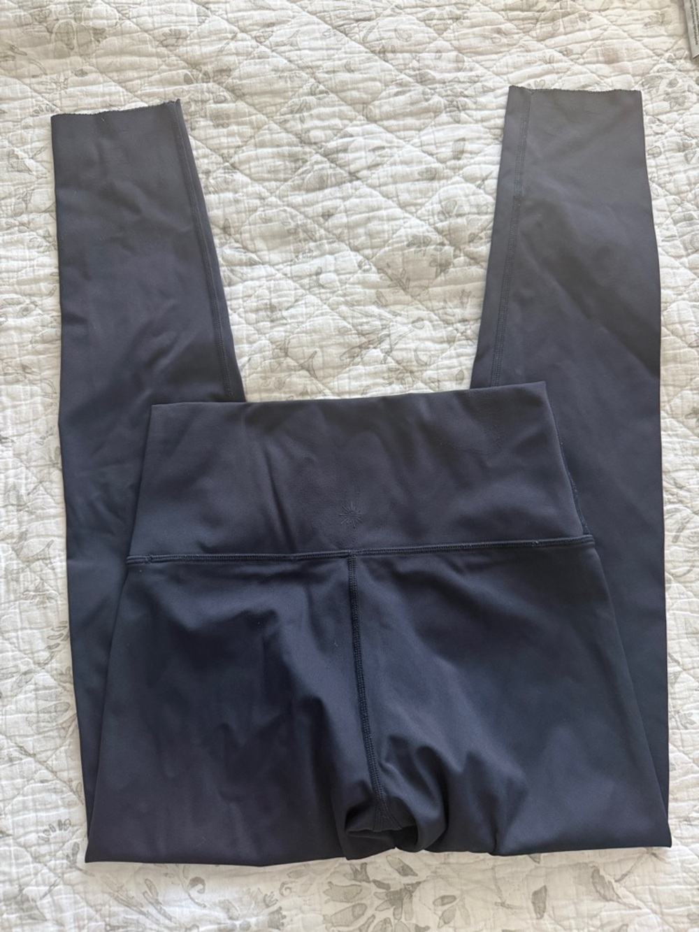 OFFLINE By Aerie Goals High Waisted Legging steel blue M wear near logo see pic - Picture 7 of 8